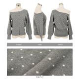 ワンショルダードットニットカーディガン ワンショルダー ドット | KOBE LETTUCE | 詳細画像10