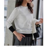 M L 丸首バイカラーニットトップス［N1258］ | KOBE LETTUCE | 詳細画像3 