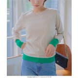 M L 丸首バイカラーニットトップス［N1258］ | KOBE LETTUCE | 詳細画像5 