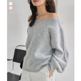 オフショルダーシャギーニットトップス オフショルダー シャギー | KOBE LETTUCE | 詳細画像1