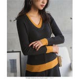 バイカラー深Uネックニット［N1274］ バイカラー 深Uネック | KOBE LETTUCE | 詳細画像6 