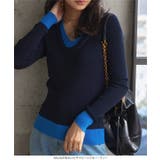 バイカラー深Uネックニット［N1274］ バイカラー 深Uネック | KOBE LETTUCE | 詳細画像8 