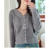 Vネックレースニットカーディガン Vネック レース | KOBE LETTUCE | 詳細画像2