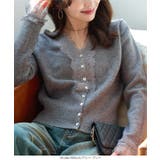 Vネックレースニットカーディガン Vネック レース | KOBE LETTUCE | 詳細画像4