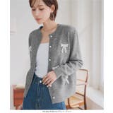 リボンニットカーディガン リボンニットカーディガン レディース | KOBE LETTUCE | 詳細画像5