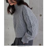 3Dケーブルハイネックニットトップス 3Dケーブル ハイネック | KOBE LETTUCE | 詳細画像8 