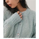 すかし編みビジューボタンカーディガン［N1288］ ニットカーディガン すかし編… | KOBE LETTUCE | 詳細画像5 