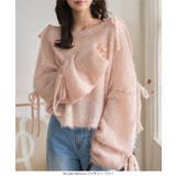 キャットヤーン袖リボンラメシアーニット 袖リボン ニット | KOBE LETTUCE | 詳細画像2