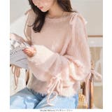 キャットヤーン袖リボンラメシアーニット 袖リボン ニット | KOBE LETTUCE | 詳細画像4