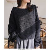 キャットヤーン袖リボンラメシアーニット 袖リボン ニット | KOBE LETTUCE | 詳細画像7