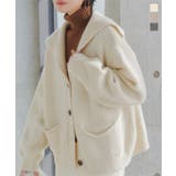 ワイドカラーニットカーディガン ワイドカラー ニット | KOBE LETTUCE | 詳細画像1 