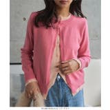 バイカラーフェイクレイヤードニットカーディガン バイカラー フェイクレイヤード | KOBE LETTUCE | 詳細画像2