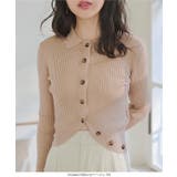 裾ラウンドポロカーディガン［N1305］ 裾ラウンド ポロカーディガン | KOBE LETTUCE | 詳細画像5 