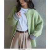 バイカラースリーブニットコーディガン［N1307］ ニットカーディガン バイカラ… | KOBE LETTUCE | 詳細画像5 