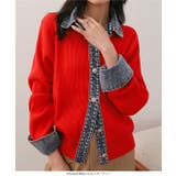 デニム襟リブニットカーディガン［N1311］ デニム襟 リブニット | KOBE LETTUCE | 詳細画像6 