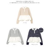 バルーンドッキングニットポロ［N1314］ ペプラムトップス ニット | KOBE LETTUCE | 詳細画像11 