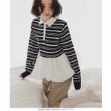 バルーンドッキングニットポロ［N1314］ ペプラムトップス ニット | KOBE LETTUCE | 詳細画像4 