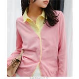 シャツレイヤード風ニットカーディガン［N1316］ シャツレイヤード風 ニット | KOBE LETTUCE | 詳細画像5 