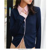 シャツレイヤード風ニットカーディガン［N1316］ シャツレイヤード風 ニット | KOBE LETTUCE | 詳細画像6 