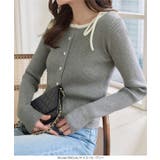 肩リボンニットカーディガン［N1319］ ニットカーディガン 肩リボン | KOBE LETTUCE | 詳細画像3 