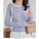 肩リボンニットカーディガン［N1319］ ニットカーディガン 肩リボン | KOBE LETTUCE | 詳細画像6 