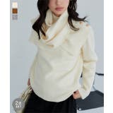 ストールレイヤード風ニット［N1325］ ストール ニット | KOBE LETTUCE | 詳細画像1 