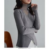 レースレイヤードカシュクールニットトップス［N1341］ ニット カシュクール | KOBE LETTUCE | 詳細画像2 