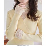 レースレイヤードカシュクールニットトップス［N1341］ ニット カシュクール | KOBE LETTUCE | 詳細画像5 