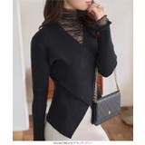 レースレイヤードカシュクールニットトップス［N1341］ ニット カシュクール | KOBE LETTUCE | 詳細画像8 