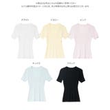 深Uネック半袖シアーリブニットトップス［N2244］ 深Uネック 半袖 | KOBE LETTUCE | 詳細画像13 
