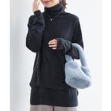 チャコール | カシミアタッチニット レディース 長袖 | KOBE LETTUCE
