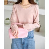 パウダーピンク | カシミアタッチニット レディース 長袖 | KOBE LETTUCE