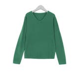 ビリヤードグリーン | おうちで洗えるカシミアタッチニット［N55FF］ | KOBE LETTUCE