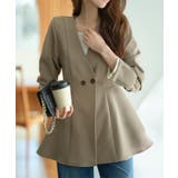 ベージュ | ペプラムジャケット［K1426］ | KOBE LETTUCE