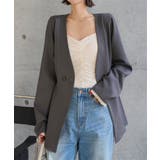 チャコール | ペプラムジャケット［K1426］ | KOBE LETTUCE