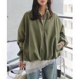 カーキ | 裾バルーンジップブルゾン［K1433］ ジップブルゾン 裾バルーン | KOBE LETTUCE