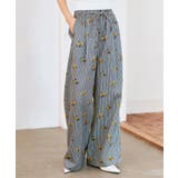 グレー | ダブルウエストストライプワイドパンツ［M4333］ ストライプ ワイドパンツ | KOBE LETTUCE