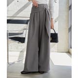 グレー | ウエストリボンワイドパンツ［M4338］ ウエストリボン ワイドパンツ | KOBE LETTUCE