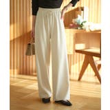 ベージュ | 選べるサイズ 防シワウエストゴムワイドパンツ［M4366］ シワになりにくい | KOBE LETTUCE