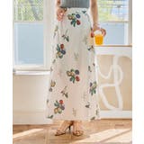 オフホワイト | 花柄プリントスカート［M4371］ 花柄スカート レディース | KOBE LETTUCE