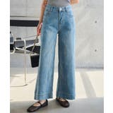 ブルー | ストレッチアンクルストレートデニムパンツ［M4399］ デニムパンツ ストレッチ | KOBE LETTUCE