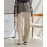 ベージュ | ストレッチデニムワイドパンツ［M4418］ デニム ワイドパンツ | KOBE LETTUCE