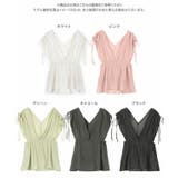 肩リボンVネックペプラムベスト［C7245］ | KOBE LETTUCE | 詳細画像11 