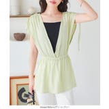 肩リボンVネックペプラムベスト［C7245］ | KOBE LETTUCE | 詳細画像7 