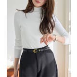 オフホワイト | ハイネックハイゲージニット［N1329］ ニット ハイネック | KOBE LETTUCE