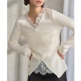 アイボリー | レースドッキングニット［N1330］ | KOBE LETTUCE