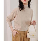 ベージュ | ハイネックニット×ボートネックニットトップス［N1336］ | KOBE LETTUCE
