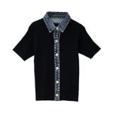 ブラック | デニム切替リブニットカーディガン［N1350］ デニム切替 リブニット | KOBE LETTUCE
