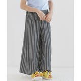 チャコール地×ピンSTRIPE | ワイドパンツ 子供服 キッズ 女の子 男の子 春 夏 秋 cle 韓国子供服 | 子供服Bee