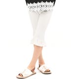 裾フリル×Nホワイト | ハーフパンツ 伸縮性 ストレッチ | 子供服Bee